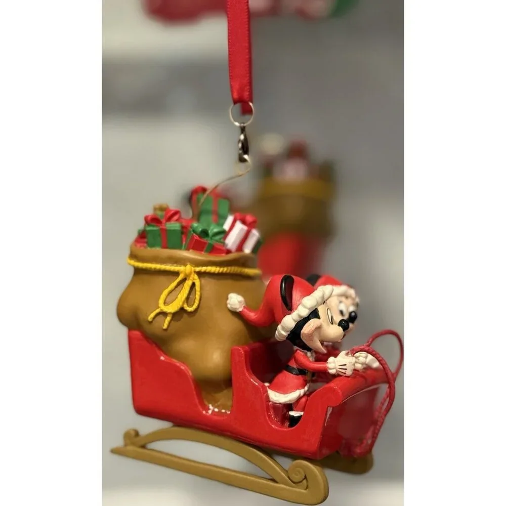Disney‎ Parks 2025 Santa Mickey Minnie Christmas Ornament Sleigh Gifts Holidays
